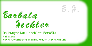 borbala heckler business card